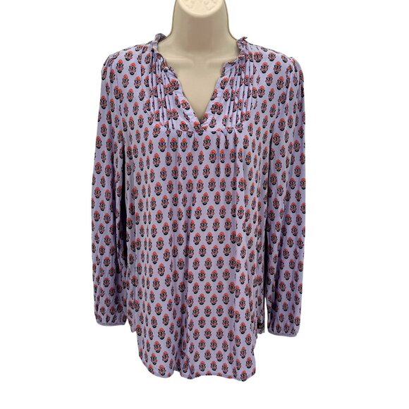 Matilda Jane Womens Lavender Floral Long Sleeve Pleated Blouse Size M - Picture 1 of 9